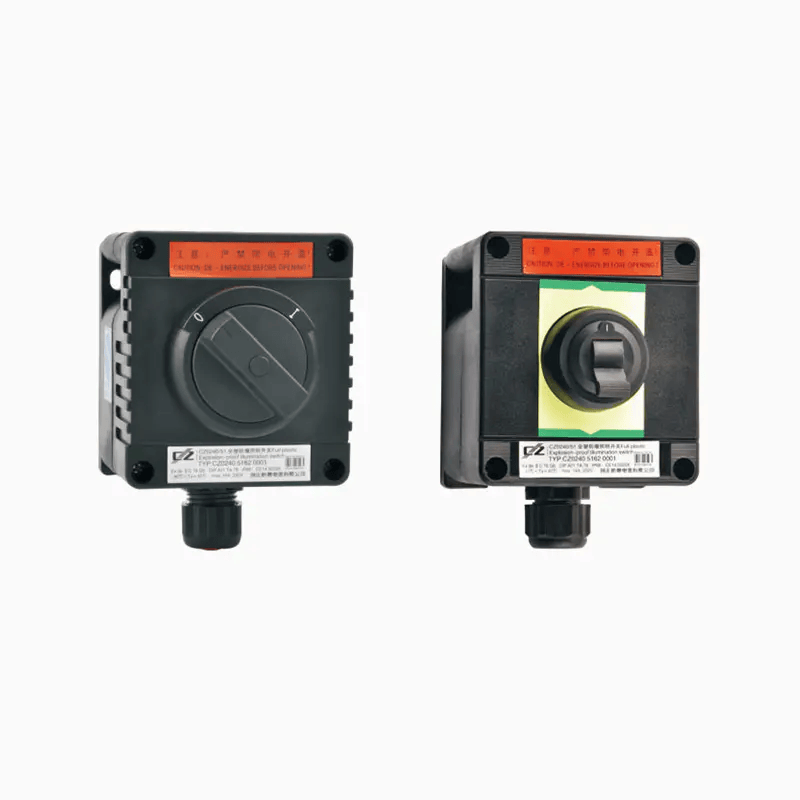 CZ Illumination Switches CZ CZ0240/1 Explosion-proof Illumination Switch, GRP, 16A 250V, Ex db eb IIC T6 Gb T80℃ Db, IP66, IECEx ATEX Approved