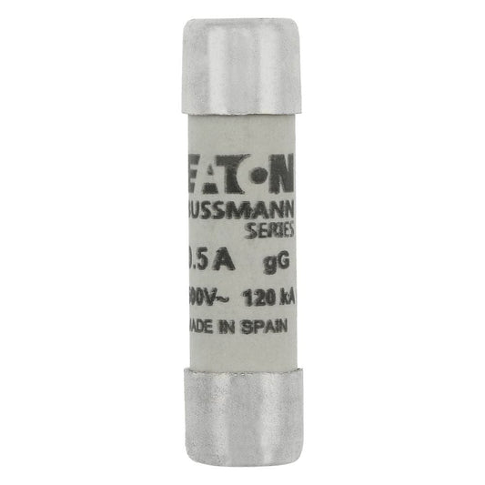 EATON Eaton C10G0.5 Cylindrical Fuse, 0.5A 500Vac, Class gG/gL, 10x38mm - Pack of 10