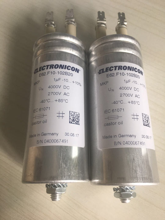 ELECTRONICON ELECTRONICON E62.F10-102B20 1UF 4000VDC 2700VAC Capacitor  (12 Pieces)
