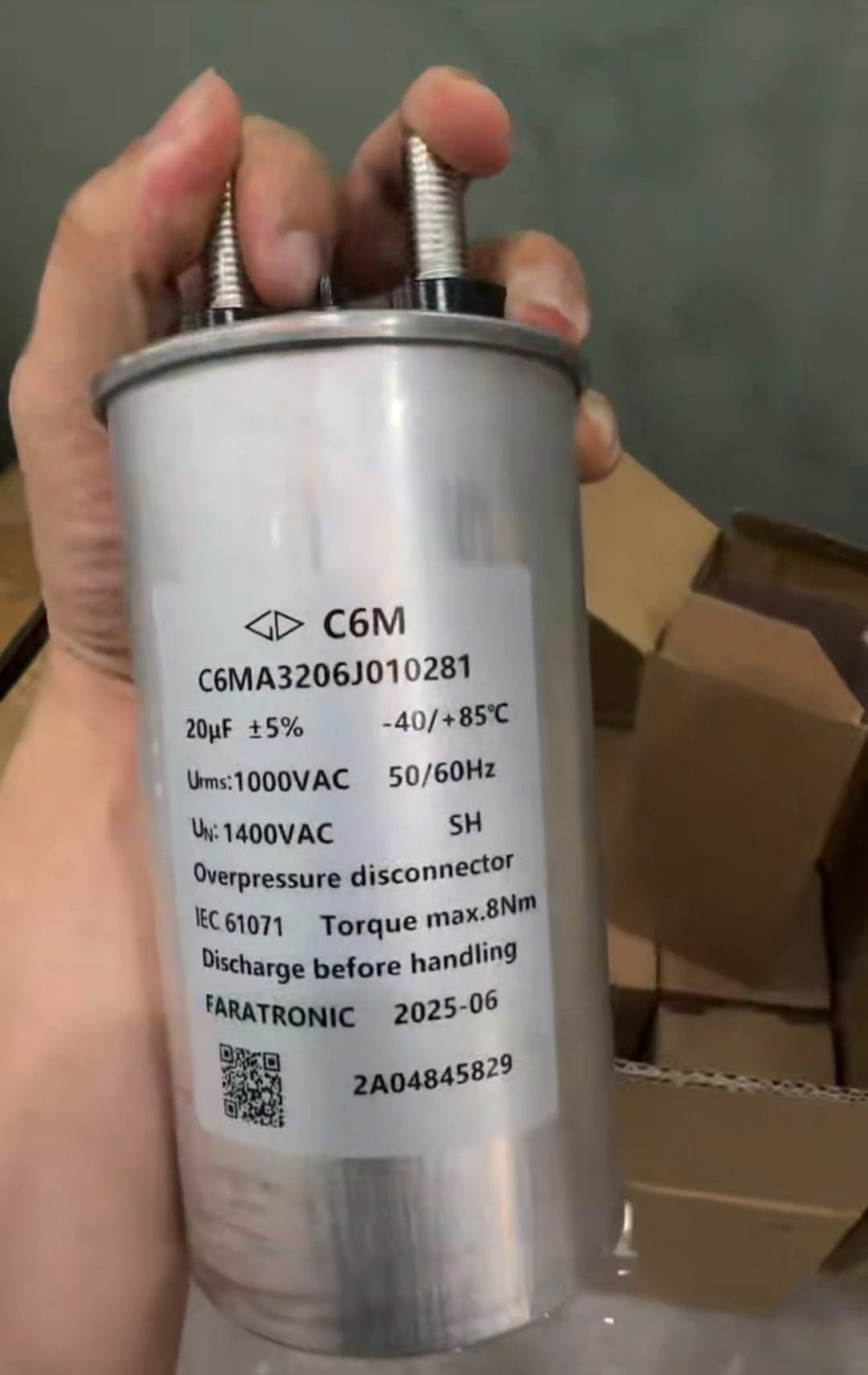 ELECTRONICON FARA E62.M14-203C20 20uF 1000V Capacitor