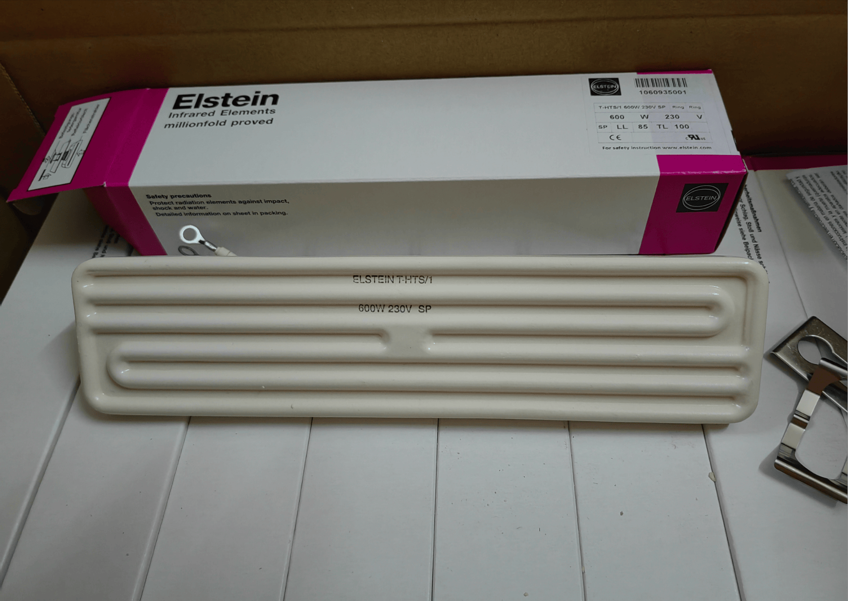 ELSTEIN ELSTEIN T-HTS/1 600W 230V With Pilot Ceramic Heater (4 Pieces)