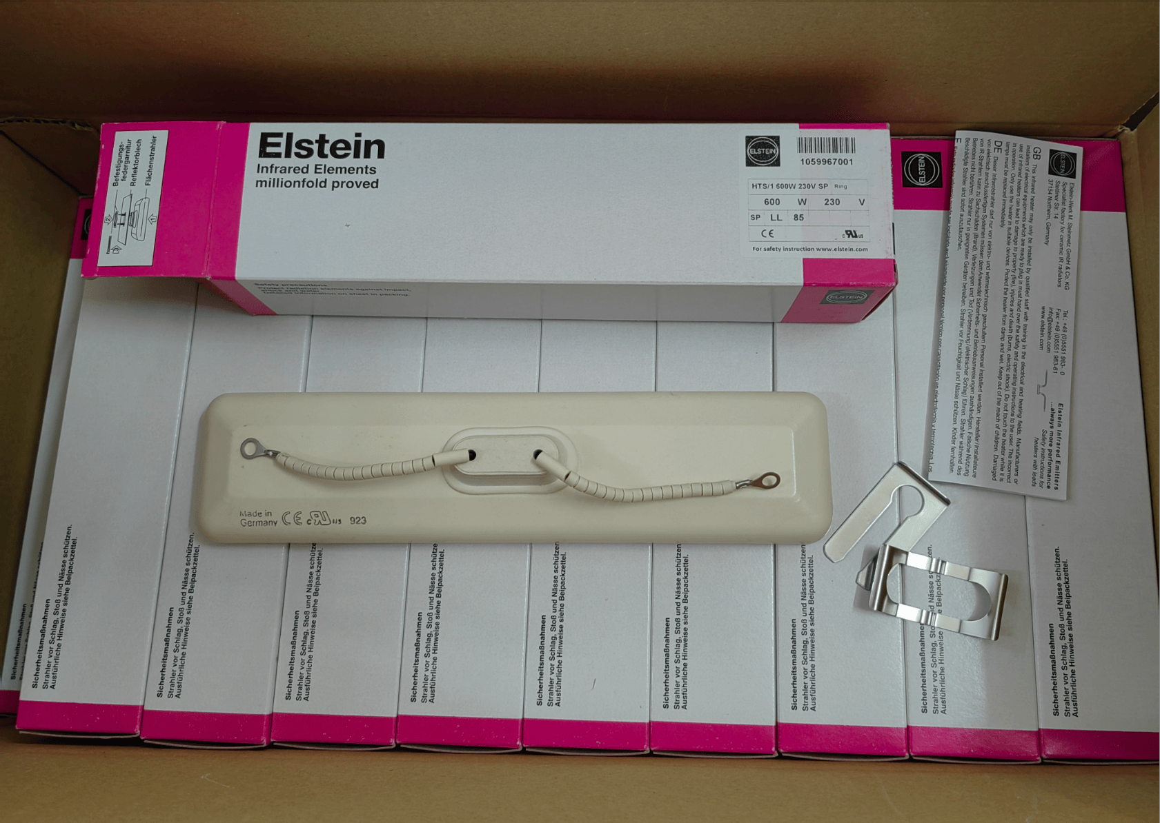 ELSTEIN ELSTEIN T-HTS/1 600W 230V Without Pilot Ceramic Heater (4 Pieces)