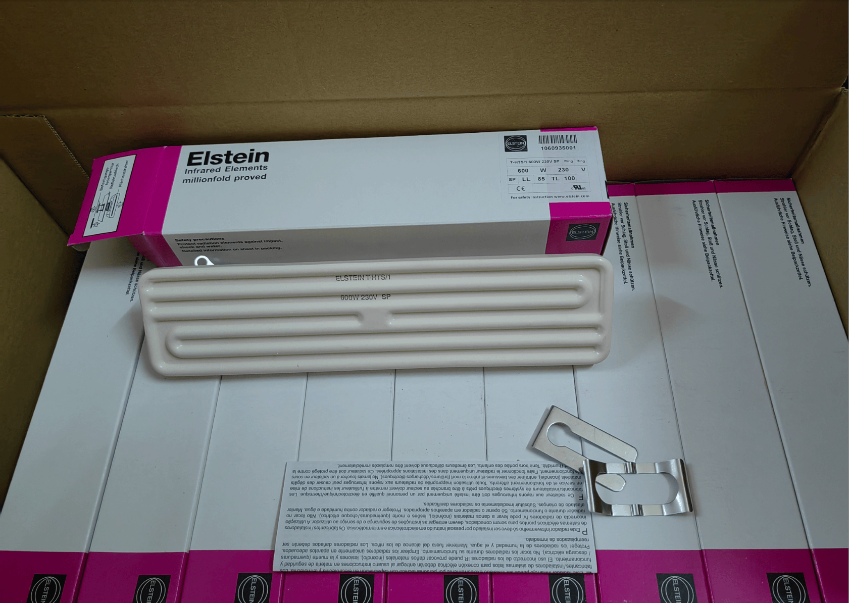 ELSTEIN ELSTEIN T-HTS/1 600W 230V Without Pilot Ceramic Heater (4 Pieces)