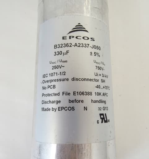 EPCOS EPCOS B32362-A2337-J050 350V 200uF Capacitor Fuses