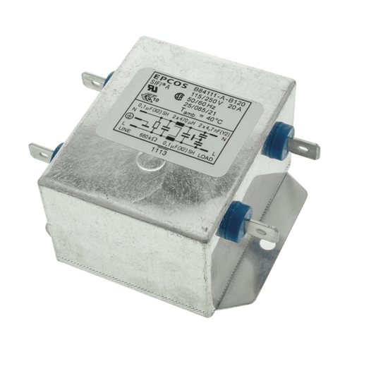 EPCOS Filter TDK B84111A0000B120 SIFI-A 2-Line EMC Filter, 250V AC/DC, 20A, Compact Design - Pack of 1