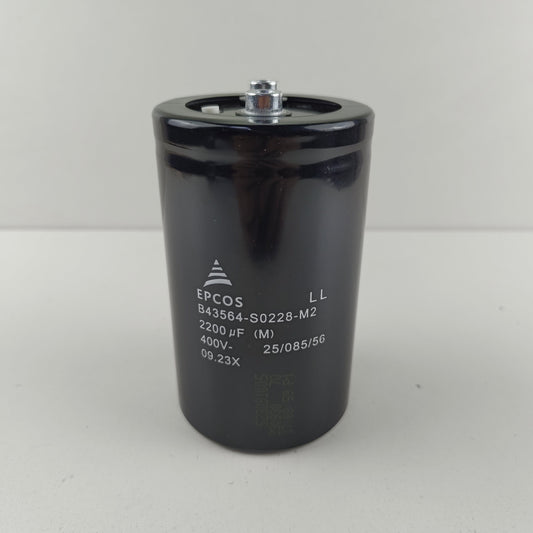 EPCOS PCOS B43564-S0228-M2 Aluminum Electrolytic Capacitor, 2200uF, 400V, Snap-in, ±20% Tolerance - Pack of 6