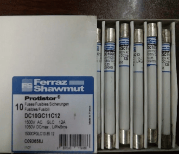 Ferraz Shawmut Ferraz Shawmut DC10GC11C10 1500 CP GLC 10.85 10 1050VDC/1500VAC GLC 10A B093657 Fuses (10 Pieces)