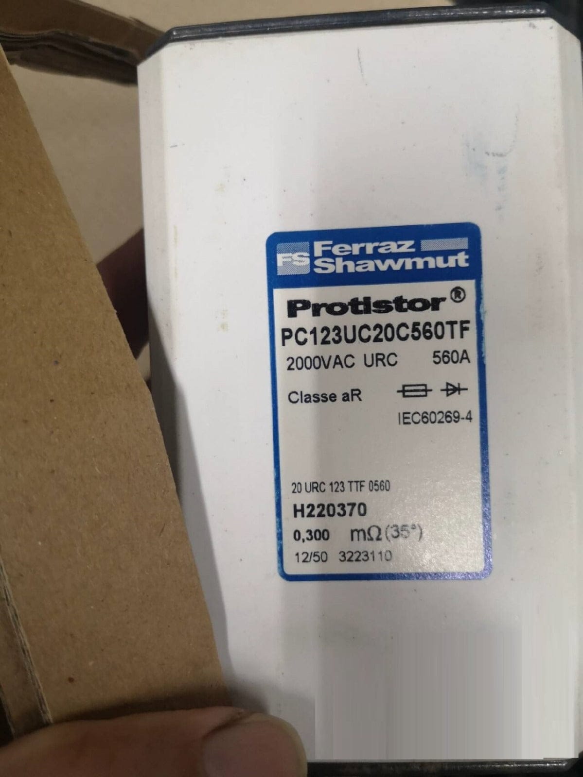 Ferraz Shawmut Ferraz Shawmut PC123UC20C560TF H220370 aR Fuses (3pieces)