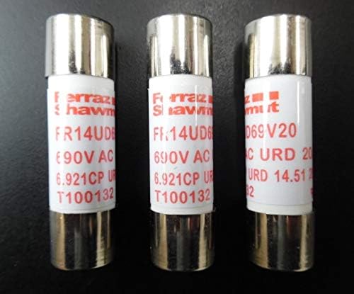 Ferraz Shawmut FR14UB69V20 10pcs Ferraz Shawmut FR14UB69V20 6,900 CP URB 14.51 20 Y078037 Fuses