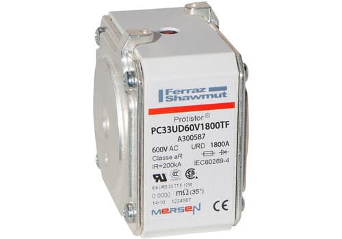 Ferraz Shawmut PC33UD60V1800TF 3pcs Ferraz Shawmut A300587 - PC33UD60V1800TF Fuses