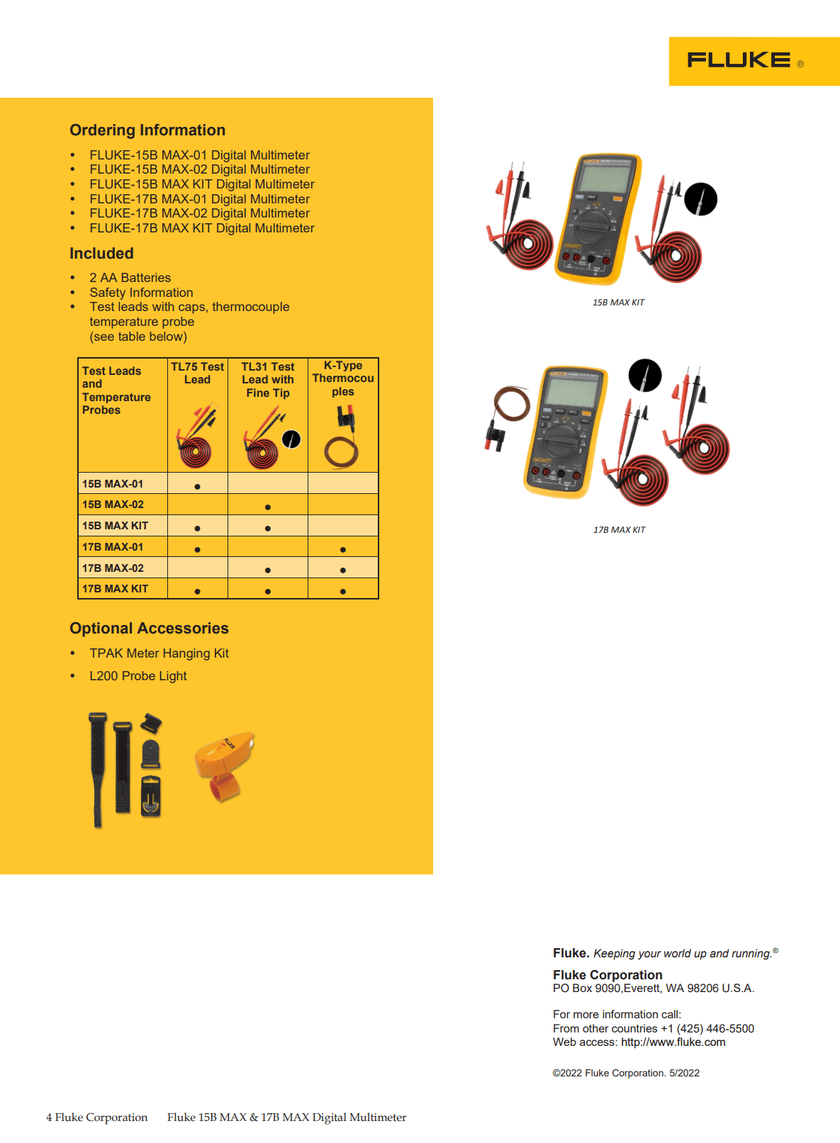 Fluke Fluke 15B MAX-01 Digital Multimeter