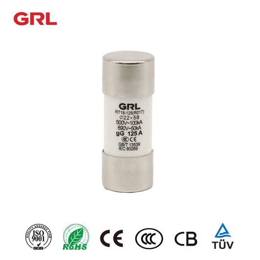 GRL R017 125A 40pcs GRL fuse fusible link R017 125A 500VAC fuse link 22*58 fuse holder