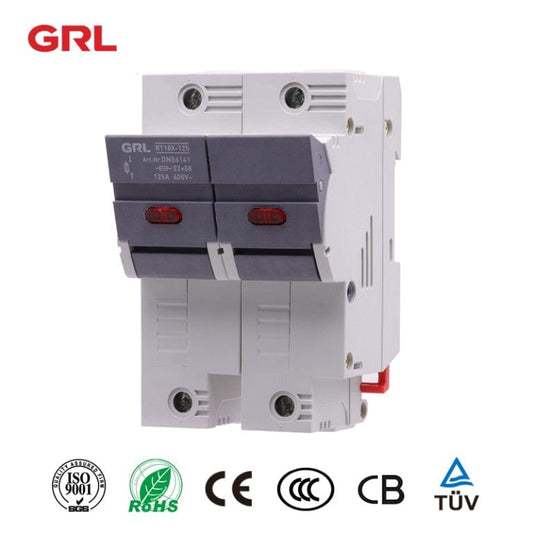 GRL RT18-125-2P 20pcs GRL RT18-125-2P fuse size 22*58 din rail mount fuse holder