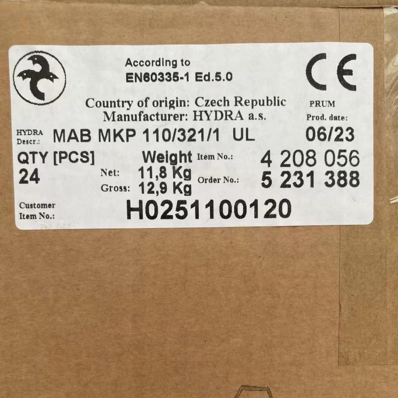 H YDRA H YDRA MLR25U25110060138/I-MK Capacitor（6 Pieces）