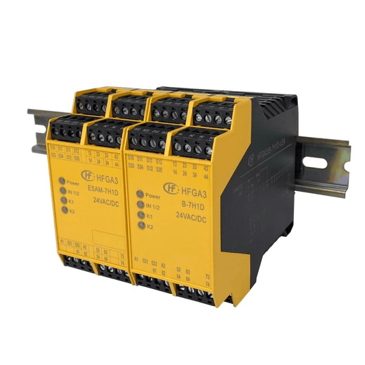 HONGFA HONGFA HFGA1/A-2H-U24 Safety Relay Module Standard Rail Installation