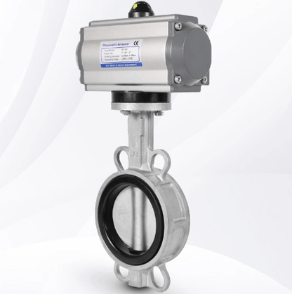 HUGONG Valve HUGONG D671X-16P DN50 Stainless Steel Soft-Sealing Pneumatic Butterfly Valve