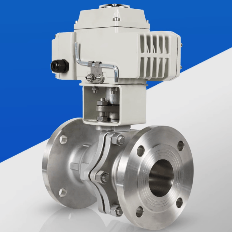 HUGONG Valve HUGONG Q941F-16P DN15 Electric flange 304 stainless steel ball valve high temperature corrosion resistant switching valve