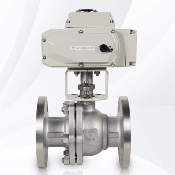HUGONG Valve HUGONG Q941F-16P DN15 Electric flange 304 stainless steel ball valve high temperature corrosion resistant switching valve