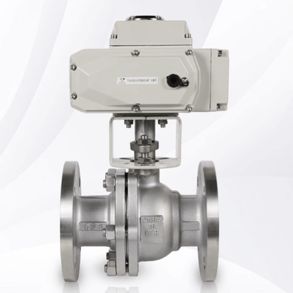 HUGONG Valve HUGONG Q941F-16P DN15 Electric flange 304 stainless steel ball valve high temperature corrosion resistant switching valve