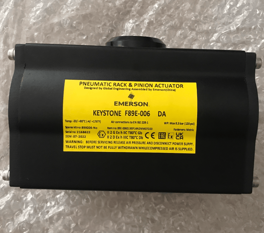 Keystone F89U-009-SR Butterfly Valve Actuator Double Acting Actuator ...