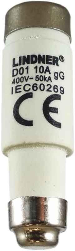 LINDNER 10A 10pcs LINDNER D01 10A 400V aR Fuses