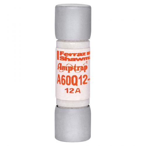 Mersen A60Q12-2 10pcs Mersen 12A Fast-Acting Glass Tube Fuse - 600V (A60Q12-2)