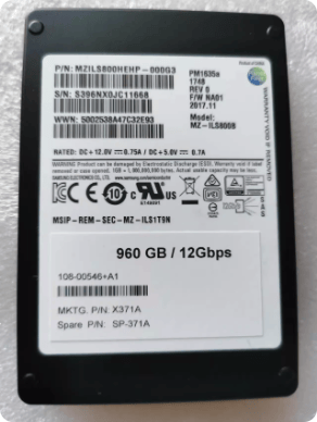 NetApp NetApp 960GB SAS 12Gb/s 2.5-inch Enterprise SSD (PN: 108-00546, X371A-R6, SP-371A)