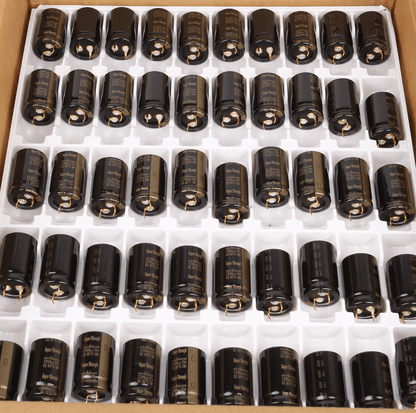 Nichicon Aluminum Electrolytic Capacitors Nichicon LKG1E222MESZCK Gold Tune Audio Grade Capacitor, 2200uF 25V, Snap-In, 22x35mm - Pack of 5