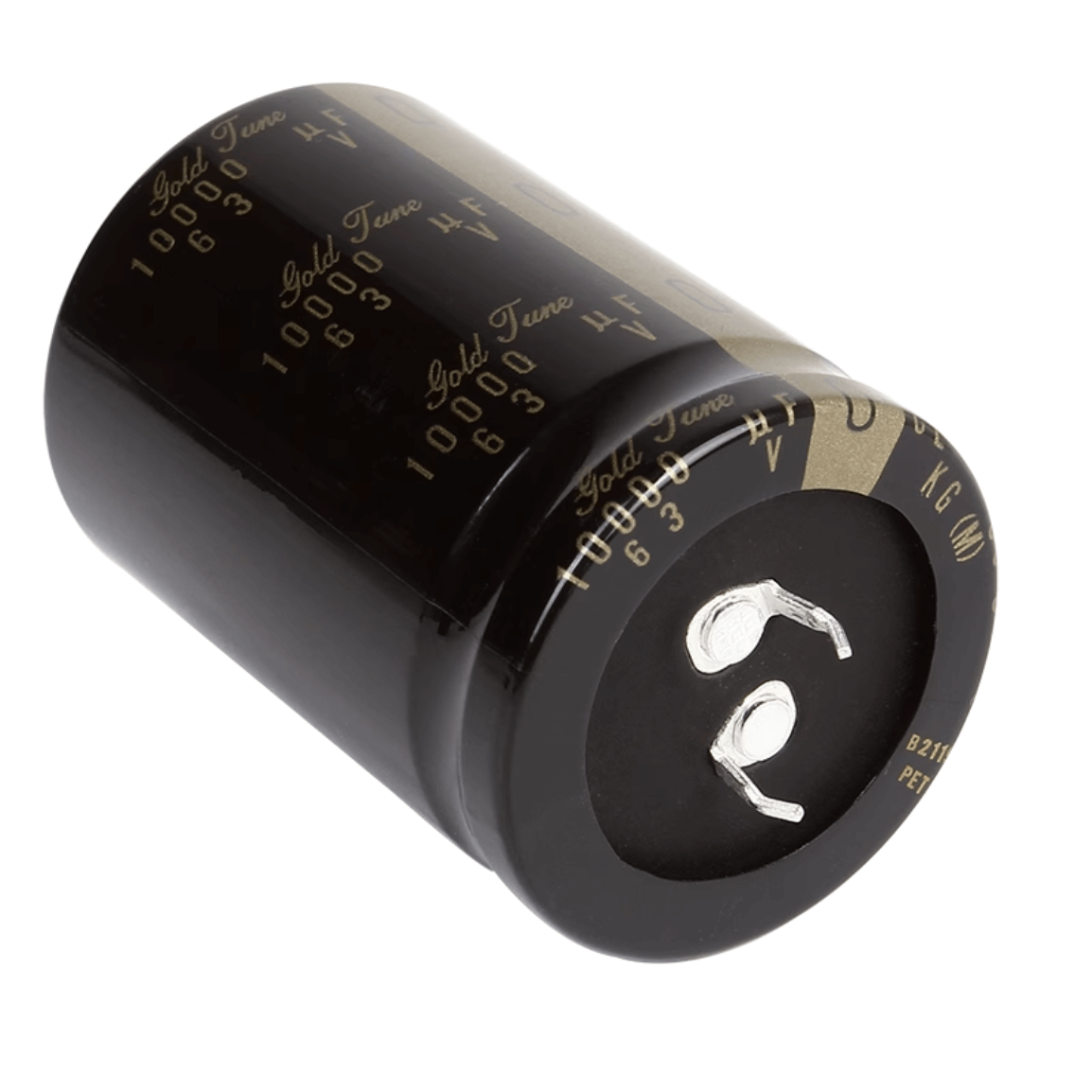 Nichicon Aluminum Electrolytic Capacitors Nichicon LKG1E332MESACK Gold Tune Audio Grade Capacitor, 3300uF 25V, Snap-In, 25x40mm - Pack of 5