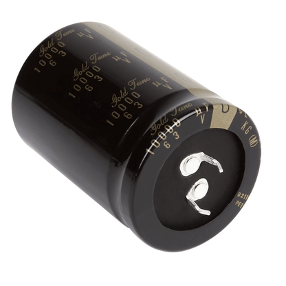 Nichicon Aluminum Electrolytic Capacitors Nichicon LKG1E332MESACK Gold Tune Audio Grade Capacitor, 3300uF 25V, Snap-In, 25x40mm - Pack of 5