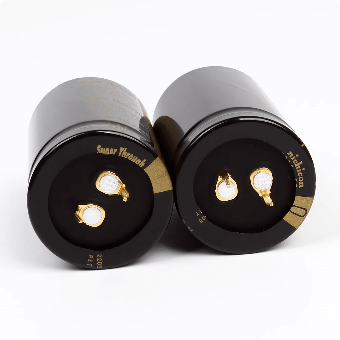 Nichicon Aluminum Electrolytic Capacitors Nichicon LKG1H332MESBCK Gold Tune Audio Grade Capacitor, 3300uF 50V, Snap-In, 30x50mm - Pack of 5