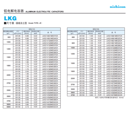 Nichicon Aluminum Electrolytic Capacitors Nichicon LKG1H472MESCCK Gold Tune Audio Grade Capacitor, 4700uF 50V, Snap-In, 35x50mm - Pack of 5