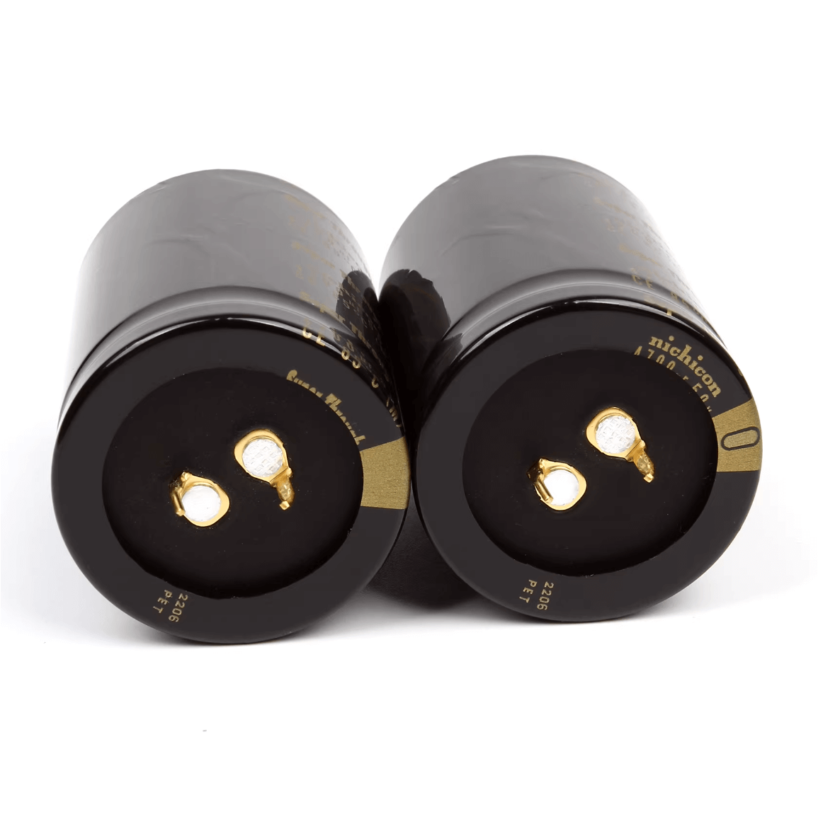 Nichicon Aluminum Electrolytic Capacitors Nichicon LKG1H472MESCCK Gold Tune Audio Grade Capacitor, 4700uF 50V, Snap-In, 35x50mm - Pack of 5