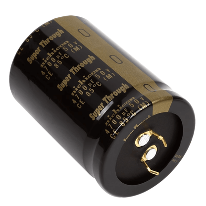 Nichicon Aluminum Electrolytic Capacitors Nichicon LKG1H472MESCCK Gold Tune Audio Grade Capacitor, 4700uF 50V, Snap-In, 35x50mm - Pack of 5
