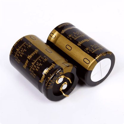 Nichicon Aluminum Electrolytic Capacitors Nichicon LKG1J103MESCAK Gold Tune Audio Grade Capacitor, 10000uF 63V, Snap-In, 35x50mm - Pack of 5