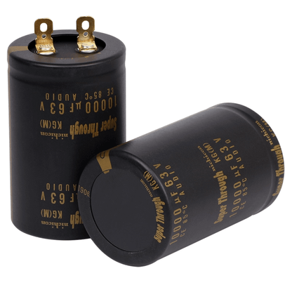 Nichicon Aluminum Electrolytic Capacitors Nichicon LKG1J103MKZS Audio Grade Capacitor, 10000uF 63V, Type III Super Through, 50x80mm Solder Lug - Pack of 5