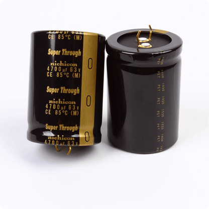 Nichicon Aluminum Electrolytic Capacitors Nichicon LKG1J472MESCCK Gold Tune Audio Grade Capacitor, 4700uF 63V, Snap-In, 35x50mm - Pack of 5