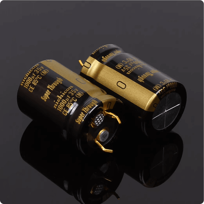 Nichicon Aluminum Electrolytic Capacitors Nichicon LKG1V102MESYCK Gold Tune Audio Grade Capacitor, 1000uF 35V, Snap-In, 20x30mm - Pack of 5