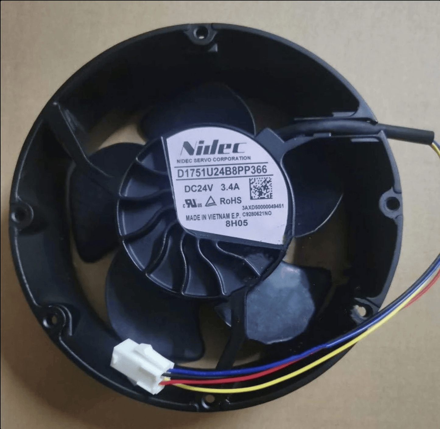 Nidec Nidec D1751U24B8PP366 DC 24V 3.4A 17251 17CM ABB inverter Cooling fan