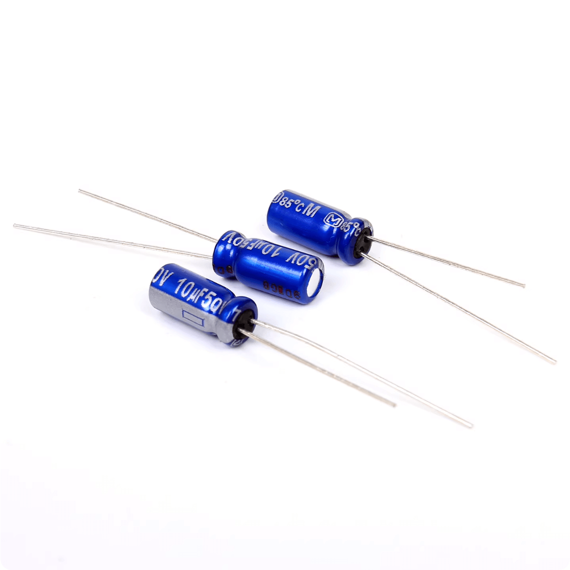 Panasonic Aluminum Electrolytic Capacitors Panasonic ECA1HAM100X Aluminum Electrolytic Capacitor, 10uF 50V, Radial Through-Hole, 5x11mm - Pack of 20