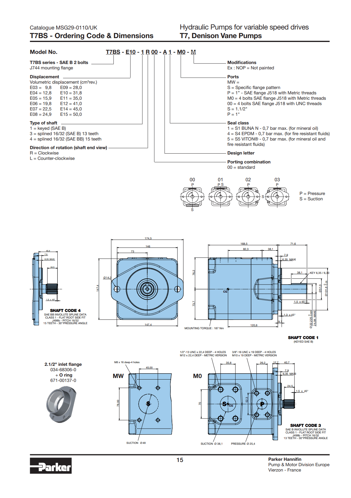 PARKER PARKER T7BS-E03-1R04-A1 Hydraulic Pumps