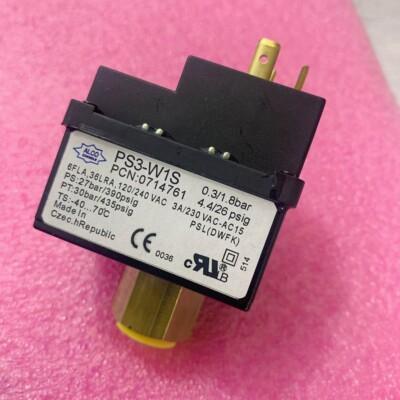 Emerson ALCO PSC-B5U / 0714991 PSC Series Fixed Pressure Switch, 18.2 Bar Cut-Out, SPDT Contact