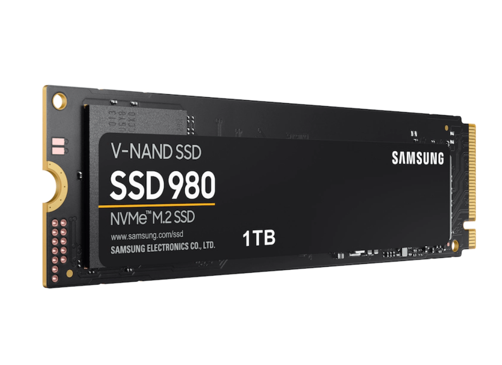 SAMSUNG SAMSUNG 980 SSD 1TB PCle 3.0x4, NVMe M.2 2280, Internal Solid State Drive, Storage for PC, Laptops, Gaming and More, HMB Technology, Intelligent Turbowrite, Speeds of up-to 3,500MB/s, MZ-V8V1T0B/AM