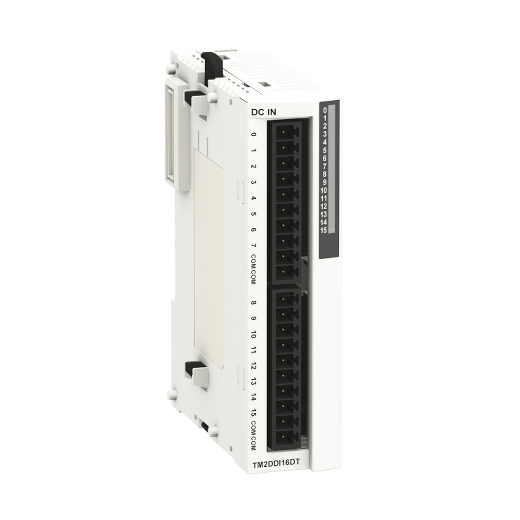 Schneider Discrete Input Modules Schneider TM2DDI16DT Discrete Input Module, 16x 24VDC Inputs (Sink/Source), Removable Screw Terminal, for Modicon M238 Logic Controllers