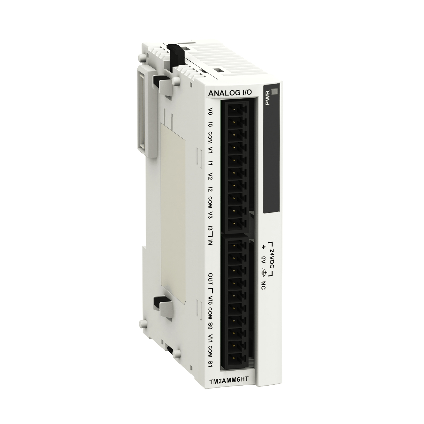 Schneider I/O Expansion Module Schneider Electric TM2AMM6HT Analog I/O Module (M238) — 4 High-Level Voltage/Current Inputs, 2 Analog Outputs, Modicon TM2 Series