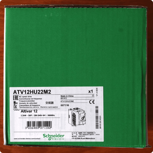 Schneider Schneider Electric Altivar ATV12HU22M2 VFD, 3 HP (2.2 kW), Single Phase 200-240V, with Heatsink