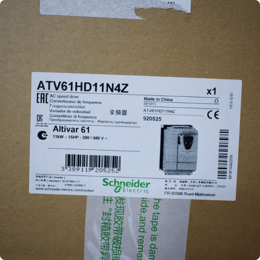 Schneider Schneider Electric Altivar ATV61HD11N4Z VFD, 15 HP (11 kW), 3-Phase 380-480V, IP20, EMC Filter