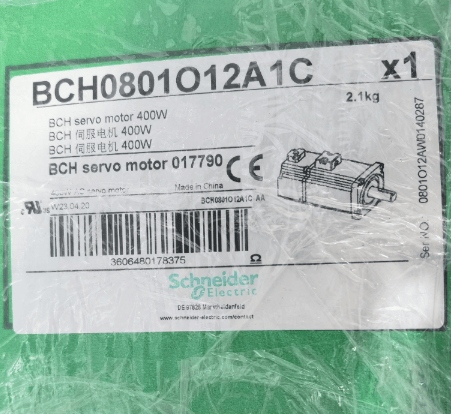 Schneider Schneider Electric Lexium BCH1001O12A1C Servo Motor, 20-bit Encoder, 1.0 kW, O-frame 100 mm, Keyed Shaft, No Oil Seal, Straight Connector