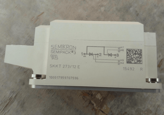 SEMIKRON SEMIKRON SEMIPACK® 3 Thyristor Module, SKKT 273/12 E, 273A 1200V, Dual SCR Series, Industrial Power Semiconductor, Original – Pack of 3