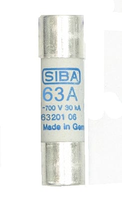 Siba SIBA 5020106 Fuse - 32A 700Vdc (14x51mm) / SIBA 5020106 Fuses - 10A, 12A, 16A, 20A, 40A, 50A, 63A 700Vdc (14x51mm)